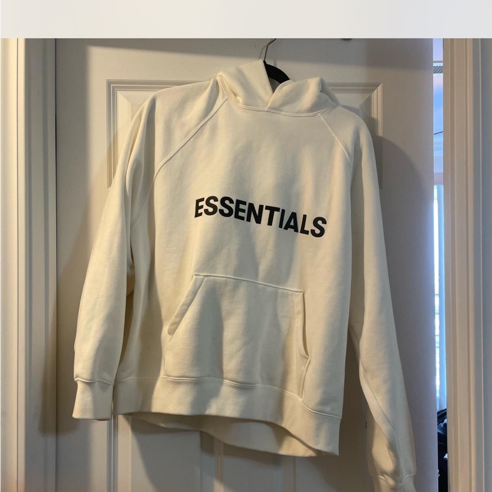 Essentials white Hoodie
